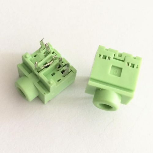 10Pcs 3.5mm  Female Audio Connector 5 Pin DIP Stereo Headphone Jack PJ-317 Green