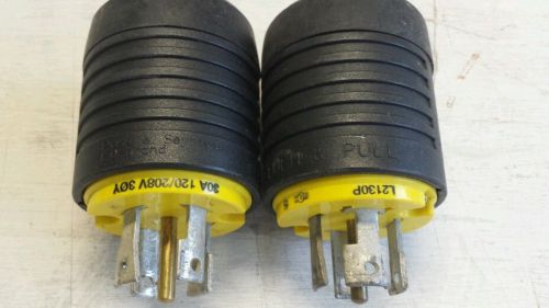 ( 2 )Pass &amp; Seymoure L2120P 20A 120/208v 3 phase male plugs