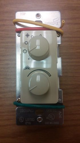 NEW Cooper Wiring Devices Rotary Combination Dimmer/Fan Control