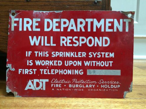 Vintage Industrial Factory Fire Department Will Respond Sign