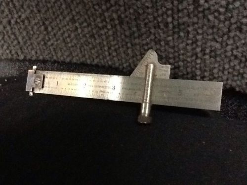 STARRETT NO. 604R HOOK RULE WITH NO. 22-C DRILL POINT GAGE