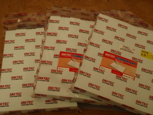 750 Sheets: OAKTEC, 100-95-501B, Cleanroom Paper, Blue, 8-1/2&#034; x 11&#034;, !64A! RegA