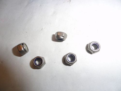 M5 Zinc Plated Steel Nylon Insert Locknuts, 0.8mm Pitch