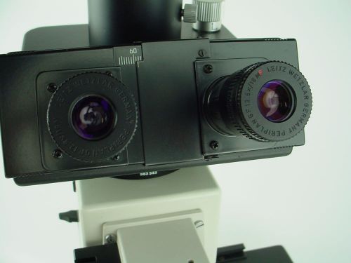Leitz Laborlux 12HL Microscope Complete with 3 Lenses 5x/0.09,20x/0.40,10x/0.20