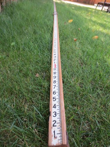 Vintage Surveyors Stadia  Level Rod 15 ft long Made in Canada by John WOODS