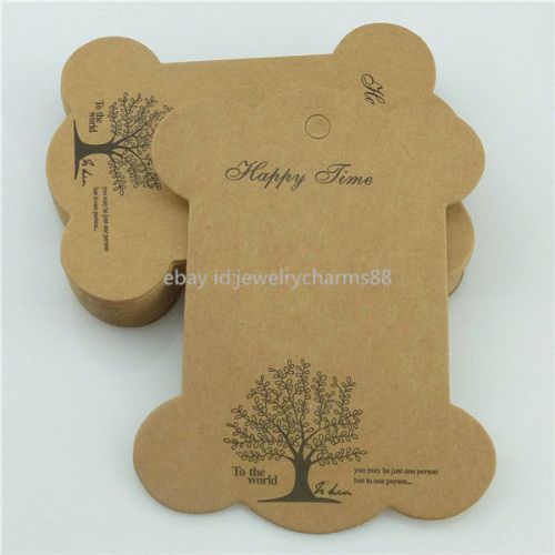 10x Tree Paper Card Packaging For Hair Band Ribbon Thread Bobbin Spool Handmade