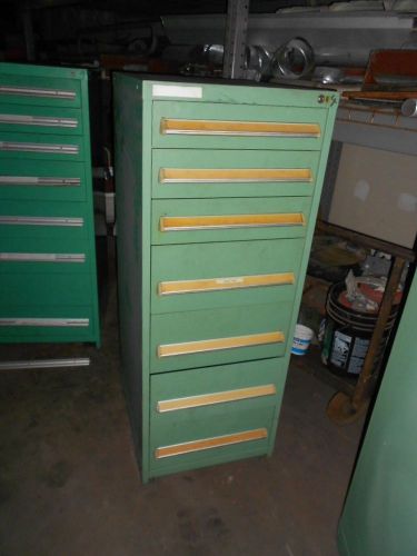 7 Drawer Industrial Tool Storage Chest Cabinet 22x29x59&#034; Stanley Vidmar