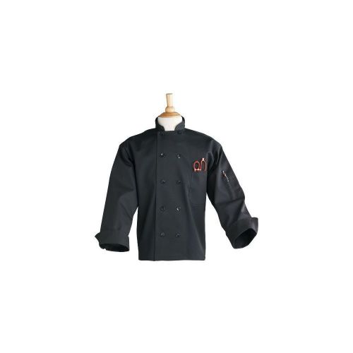 Uncommon Thread 0402BXXXL Black 3XL 10 Button Classic Chef Coat