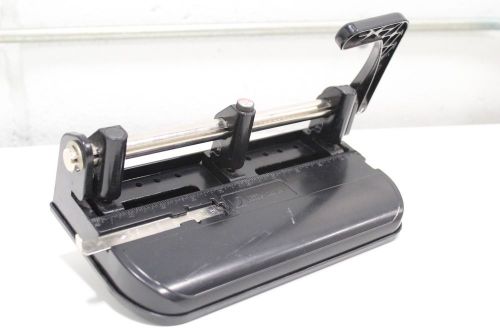 Acco Adjustable Black 2-3 Hole Paper Punch 350 Heavy Duty Lever Free Priority SH