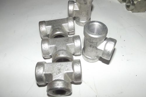 LOT of  3/8&#034; NPT Male Tee Hydraulic Fittings (Lot of 5 pcs) Pipe