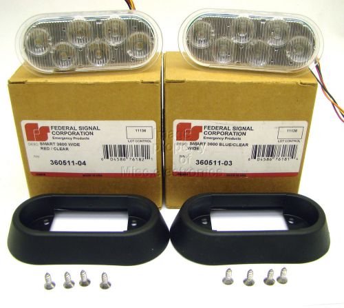 Federal signal 3600 series led wide perimeter lights 360511 w/surface mount for sale