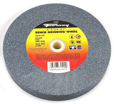 FORNEY INDUSTRIES INC Bench Grinding Wheel, Fine 80 Grit, 6&#034; X 3/4&#034; X 1&#034; Arbor