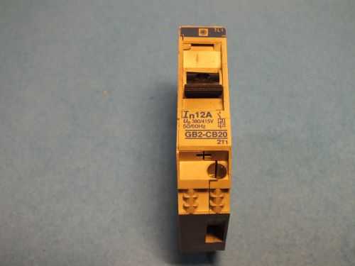 TELEMECANIQUE, GB2-CB20  In-12A, Circuit breaker, Used