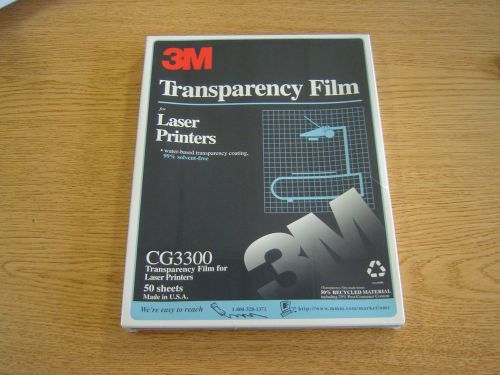 3M CG3300 TRANSPARENCY FILM FOR LASER PRINTERS