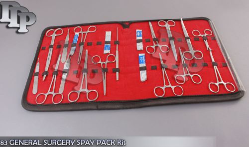 83 ea o.r premium grade general surgery spay pack surgical dental instrument kit for sale
