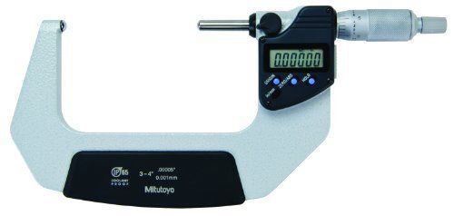 Mitutoyo - 395-374 Spherical LCD Face Micrometer, Ratchet Stop,