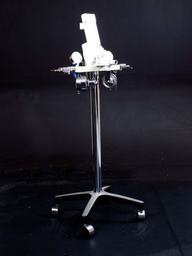 Accutron ultra pc 31975 dental nitrous oxide flowmeter w/ 2-tank yoke &amp; stand for sale