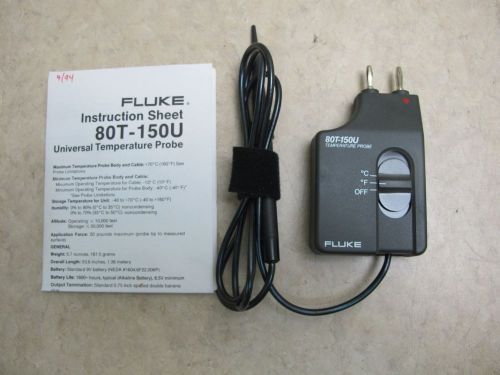 Fluke 80T-150U Universal Temperature Probe w/Instructions DMM