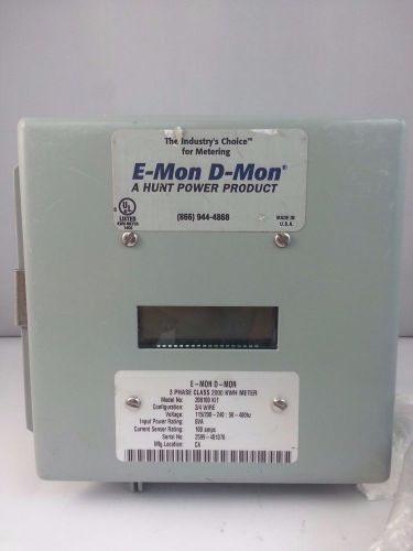 E-MON D-MON 208100KIT, Class 2000 kWh Meter, 3Phase, 3/4Wire, 115/208-240V