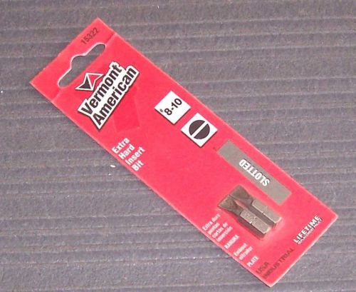 2 Pack Vermont American 15322 Size 8 to 10 Slotted Extra Hard Insert Bit