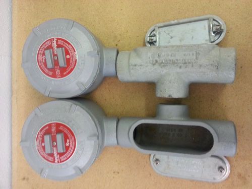 Appleton electric , conduit outlet boxes, tees,hazloc, 1-1/2 hub explosion proof for sale