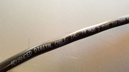 Advanced digital 6802 18/2c unshield tray cable dir burial uv resist black/40ft for sale