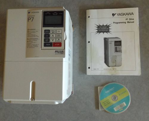 Yaskawa p7 cimr-p7u47p5 variable frequency drive 13kva, 3-phase, 480v, 17a for sale
