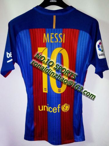 NEW BARCELONA HOME MESSI 2017 SOCCER JERSEY PLAYER.VER FOOTBALL SHIRT SIZE M 10#