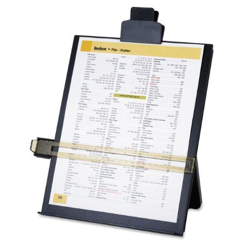 Easel Document Holder With Highlighting Line Guide Adjustable Clip Black New