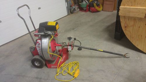 Spartan #2001 electric sewer and drain cleaner with 200&#039; of 3/4&#034; snake for sale