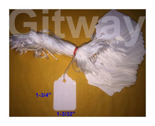 1000 small merchandise white blank hang jewlry display tag tags hung with string for sale