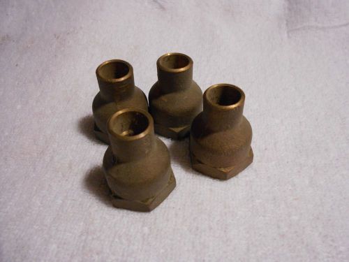 4 pcs. copper 3/8 x 1/2 female adapter - reducing - 3/8 sweat x 1/2 fip - new-a2 for sale