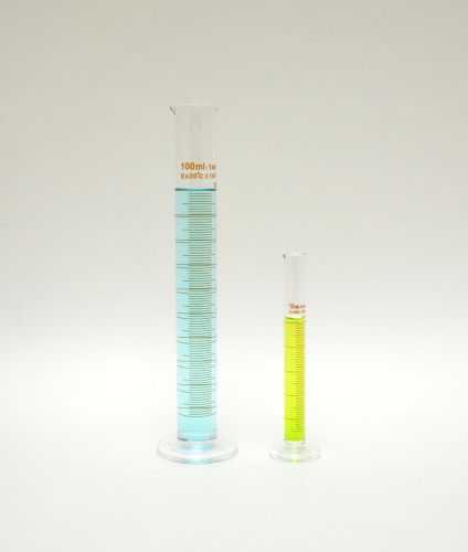 Cylinders graduated measuring 10 100ml lab borosilicate glass lab new for sale