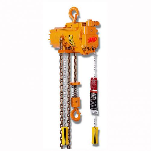 Ingersoll rand ml500k-2b10-b6s hoist, air chain, 1,100 lb cap, 10 ft lift for sale