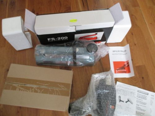 Heat Shrink Lot - Impulse Sealer FS-200 8&#034;; Milwaukee Heat Gun; 500 Shrink Bags