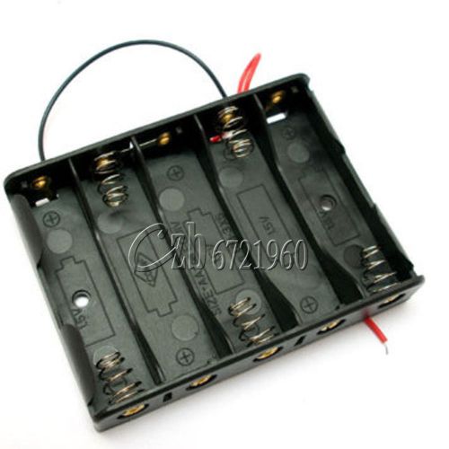 10PCS Plastic Battery Case Storage Box Holder with Wire Leads for 5 X AA 7.5V
