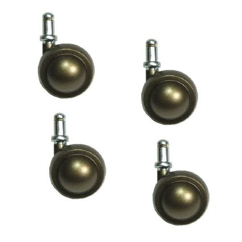 Set of 4 Windsor Antique Satellite Swivel 2&#034; Casters with 7/16&#034; x 7/8&#034; Grip Ring