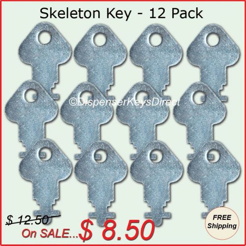 &#034;universal&#034; skeleton key for paper towel &amp; toilet tissue dispensers - (12/pk.) for sale