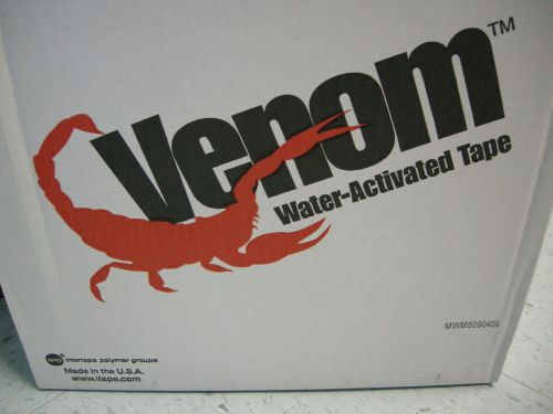NEW 10 ROLLS VENOM II WATER ACTIVATED TAPE REINFORCED 70mm x 450ft NATURAL K9001