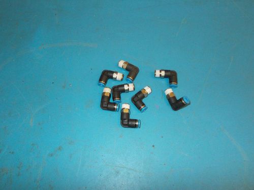 Festo 4 elbow connector fittings 4mm x r1/8, lot of 8 for sale
