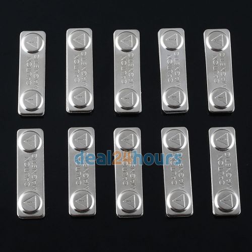 10Pcs Metal Strong Magnetic Name ID Tag Badge Fastener Holder Card Tag 45x13mm