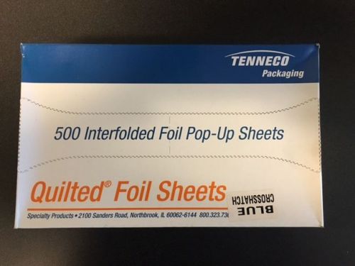 Aluminium Foil Interfold Sheets 9&#034; x 10.75&#034; Blue Cross Hatch 3000/cs