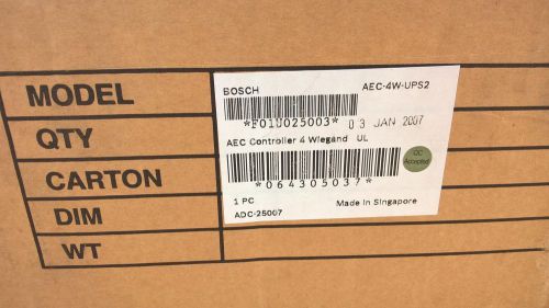 New/open box bosch aec-4w-ups2 access easy controller 4 wiegand for sale