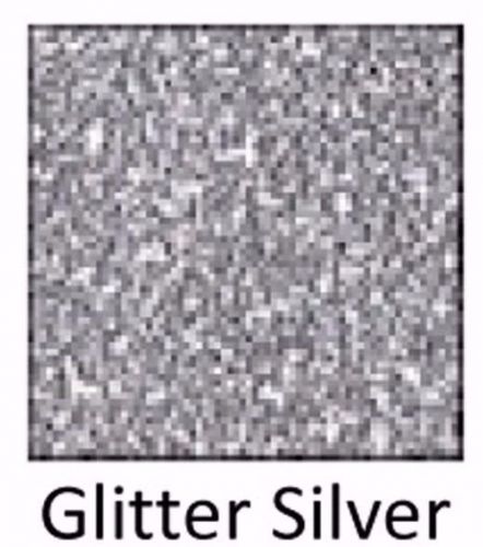 12&#034;x10&#034; Glitter Heat Transfer Vinyl-5 Sheets-Silver-Silhouette Cameo-Cricut FIVE