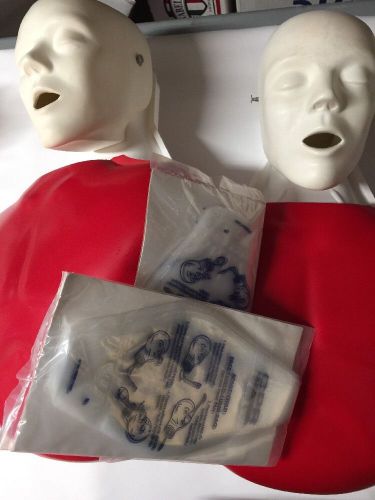 Basic Buddy 2-Pack CPR Prompt CPR Manikin Nasco W Carry Bag  Lung Bags Insert To