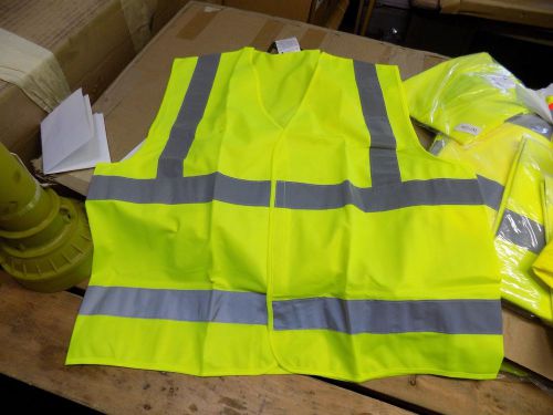 Vizcon Lime Yellow Safety Vest Model 9821 Class 2 Level 2 M/L/XL/XXL/XXXL NIB