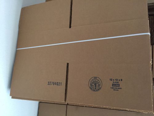 ULINE 12x12x6&#034; ECT-32 Packing Moving Shipping Boxes Cartons 25 Pack S-4122