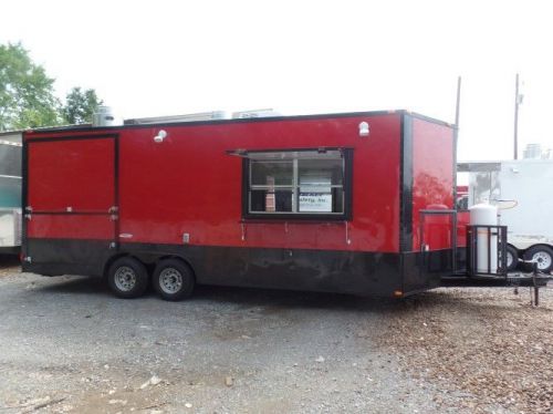 Concession trailer 8.5&#039; x 22&#039; red food event catering for sale