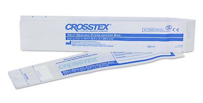 2-1/2&#034; x 1-1/2&#034; x 10-1/2&#034; crosstex® autoclavable gusseted paper bag (1,000 bags) for sale