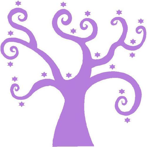 30 Custom Purple Star Tree Personalized Address Labels